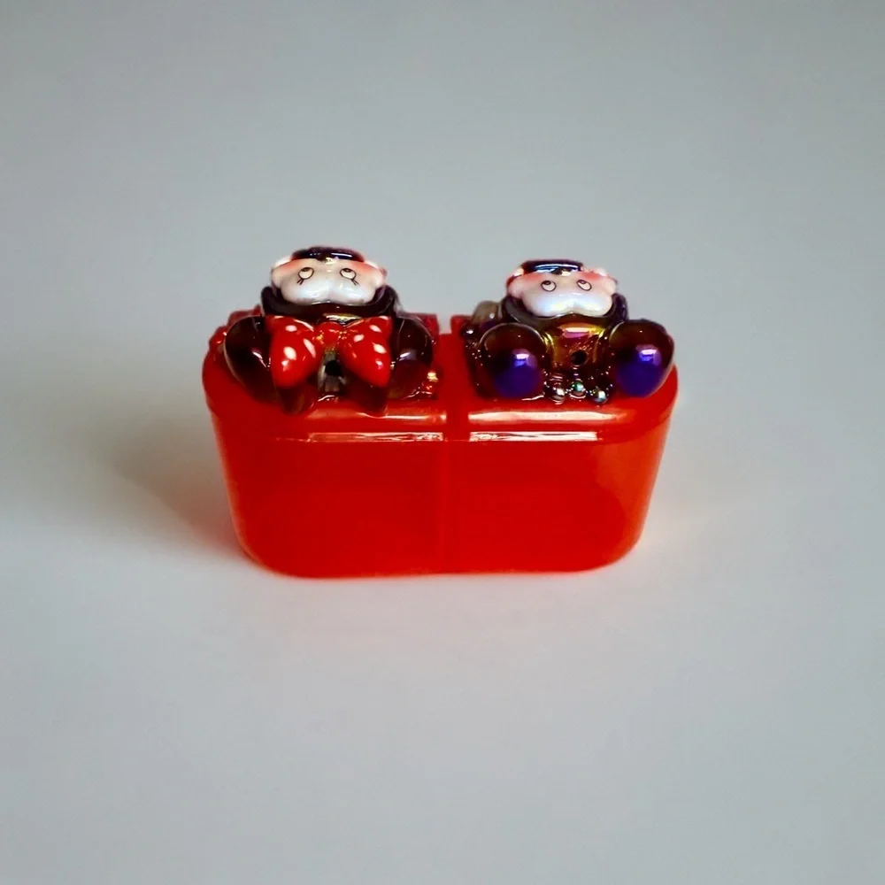 Decoden Mini Pill Box, Mickey Minnie Kawaii Junk Case Style, Night Day Medicine